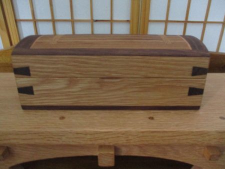 Steamer Trunk Box – Walnut and Oak